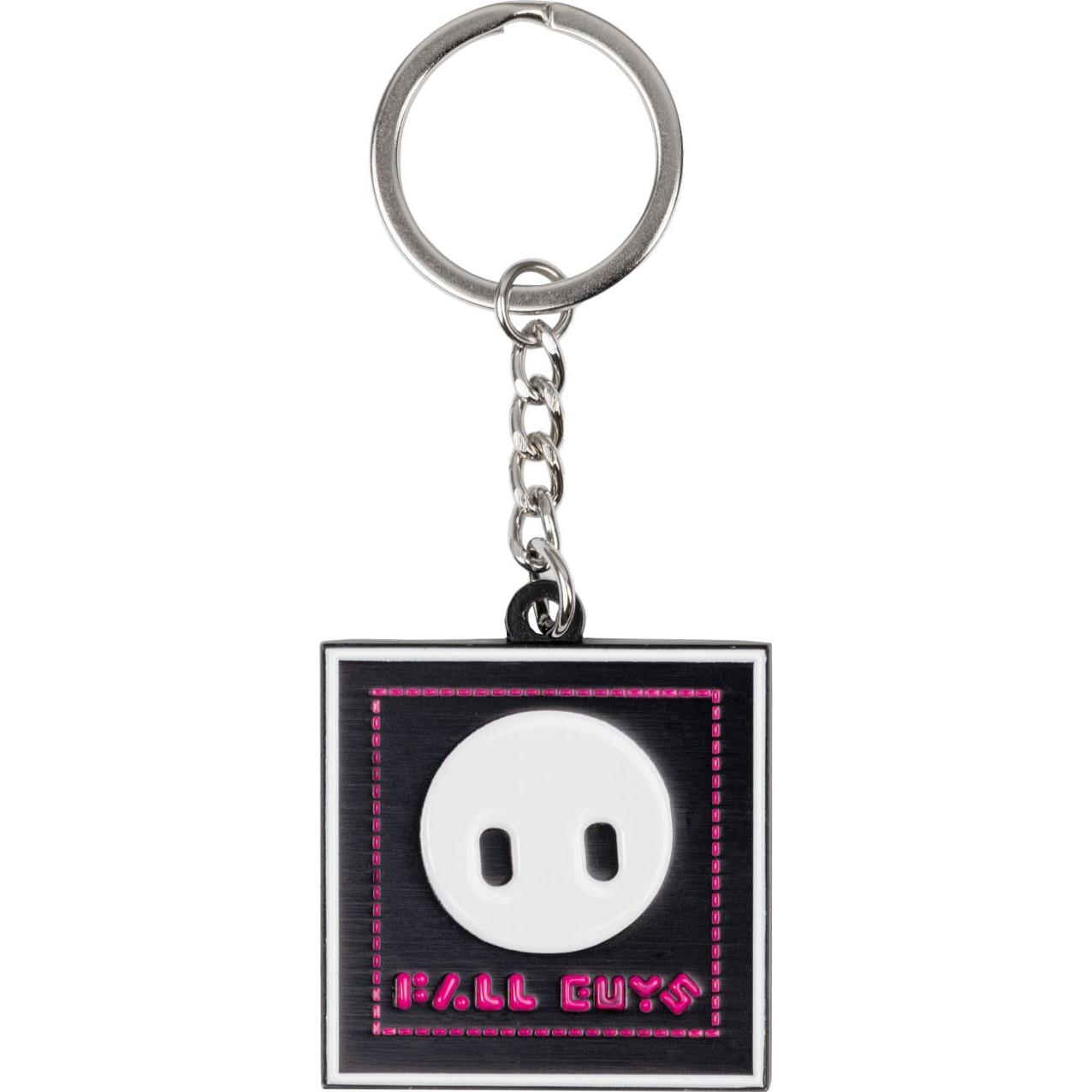 Thumbnail - Itemlab, Schlüsselanhänger, Fall Guys Keychain Square Eyes, Weiss, Pink, Schwarz