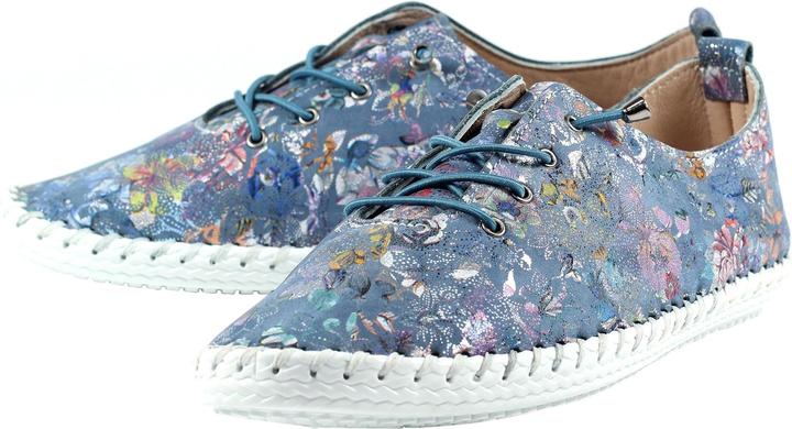 Produktbild Lunar Leinenschuhe Exbury Floral Leder (38)