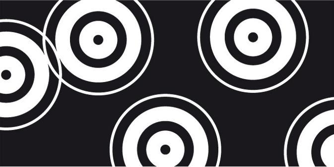 Image du produit Trenddeko Cercles rétro (60 x 30 cm)