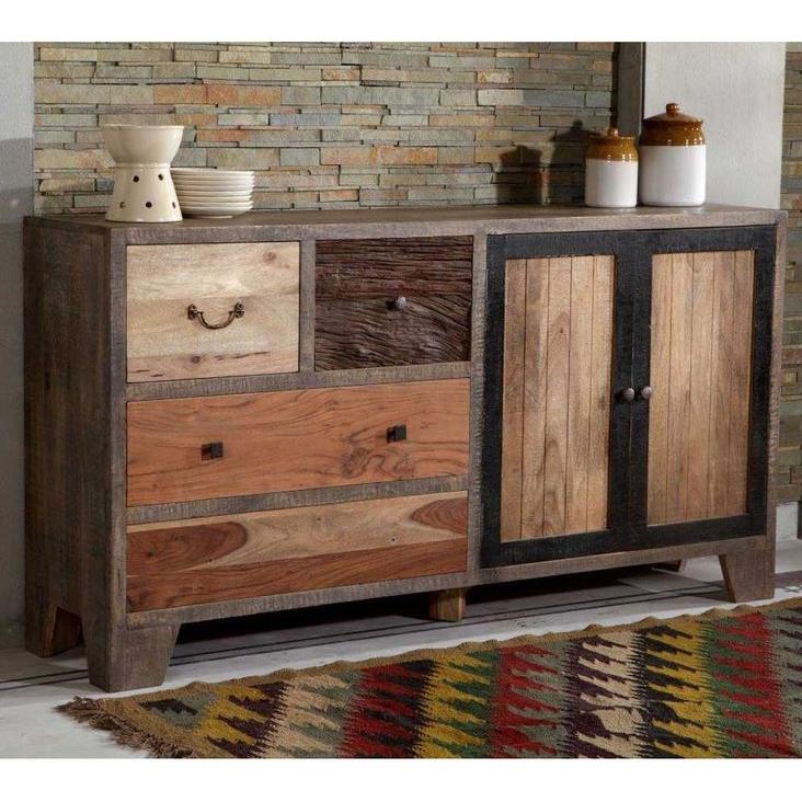 Garden Pleasure, Kommode + Sideboard, Unser Sideboard TARIM (88 cm) mit ihrer ausdrucksstarken Optik (Unikat-Look) aus m...
