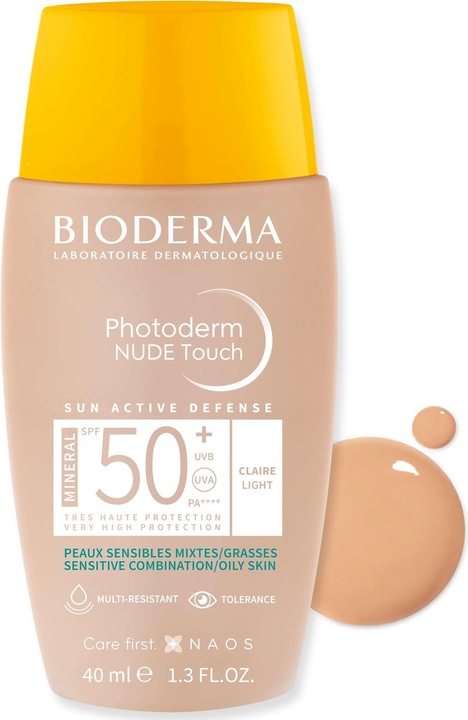 Immagine prodotto Bioderma Photoderm Nude Touch Mineral SPF50+ claire (Crema solare viso, SPF 50, 40 ml)