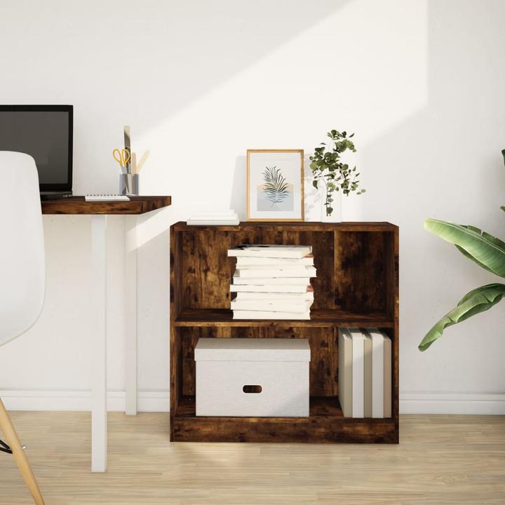 Produktbild vidaXL Bücherregal Regal Standregal Büroregal Aufbewahrungsregal Räuchereiche (80 x 24 x 76 cm)
