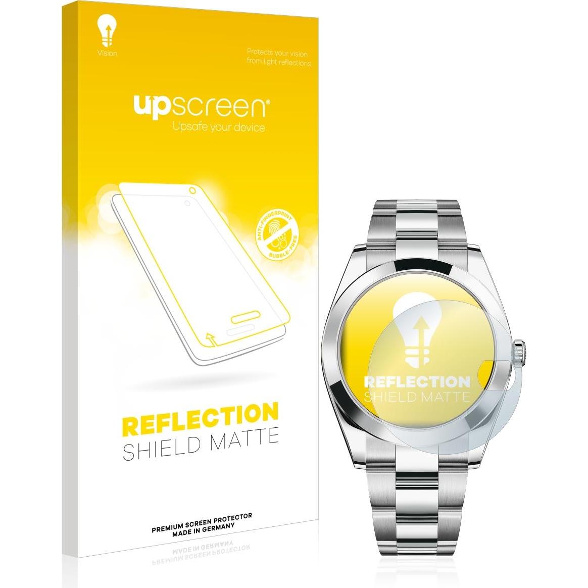 upscreen Reflection Shield Displayschutz Matt, Smartwatch Schutzfolie, Grau