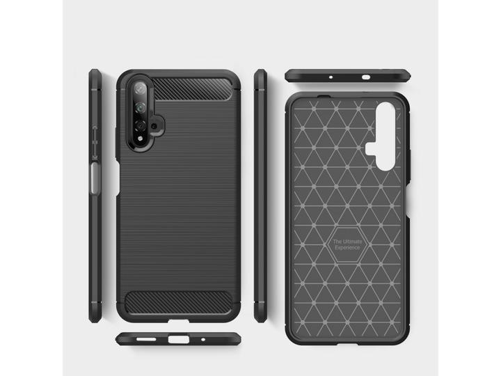 Actual product image Screenguard Huawei Nova 5T Cover Carbon Brushed Soft TPU (Huawei Nova 5T)