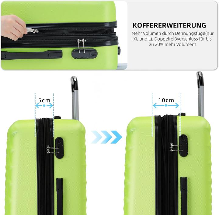 Actual product image Beibye 3-teiliges Kofferset (115 l)