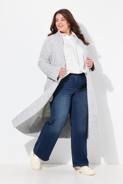 Produktbild Ulla Popken Long-Strickjacke, meliert, offene Form, Langarm (42, 44)