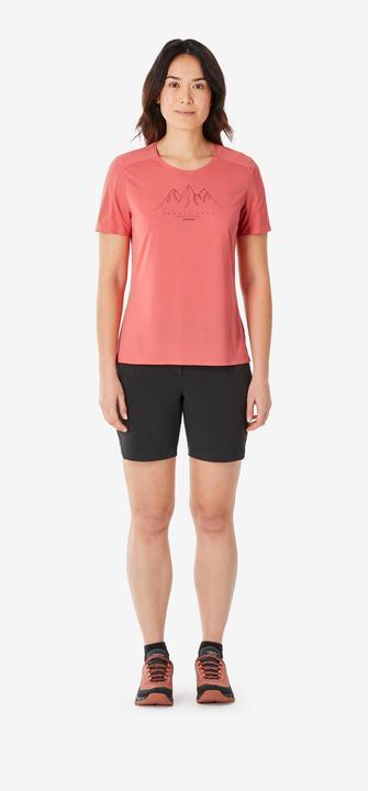 Actual product image Quechua Women’s Short-Sleeved Hiking T-Shirt - MH500 - Red (M)