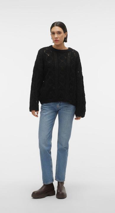 Immagine prodotto Vero Moda Scollo rotondo Maglia con taglio a braccio voluminoso Maglia a maglia (L)