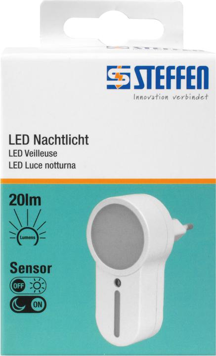 Actual product image Steffen Nachtlicht LED weiss, Gehäuse weiss, Dämmerungssenssensor