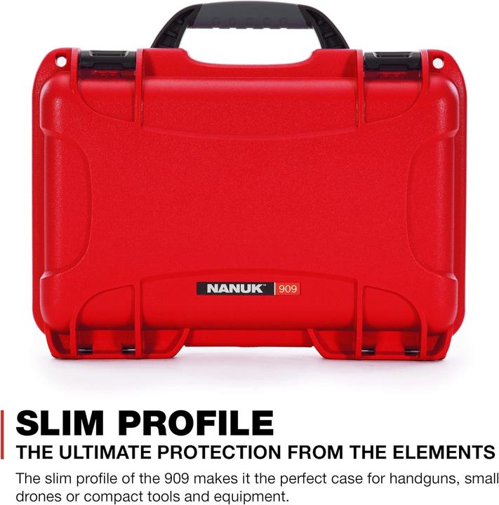 Actual product image Nanuk Plastic Case 909 - with Foam Red (Photo case, 4.80 l)