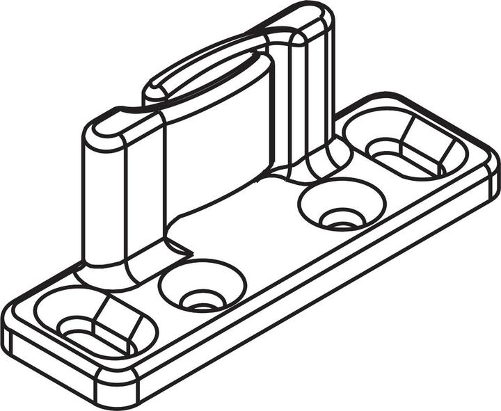 Actual product image HAWA 20635 Backlash-free floor guide Groove width 7mm, KS black