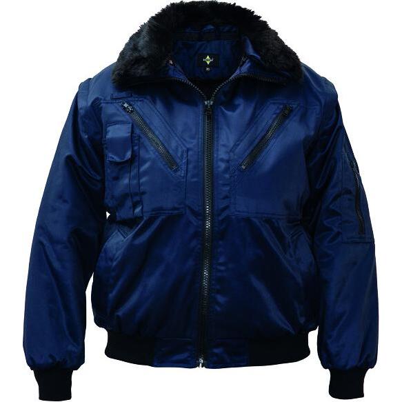 Korntex, Arbeitsjacke, Pilotenjacke Oslo marineblau mit Reissverschluss und Wasserabweisend 5XL EN ISO 20471  KXPJN (5XL...