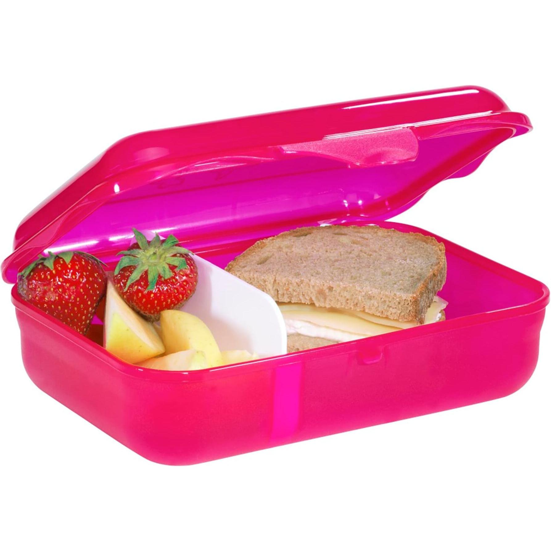 Thumbnail - Step by Step Brotzeitbox mit Klickverschluss, spülmaschinengeeignet, Lunchbox, Pink