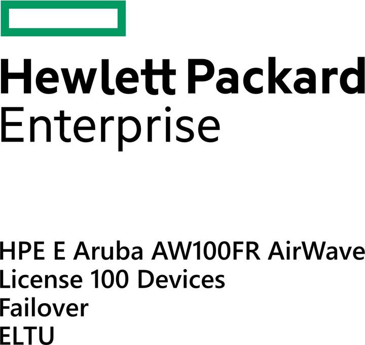 Produktbild HPE E Aruba AW-100-FR AirWave License, 100 Device, Failover, E-LTU (100 Geräte)