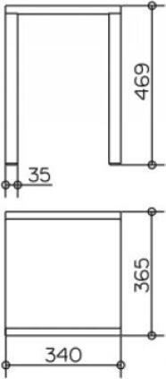 Produktbild Keuco Hocker PLAN vc/sw