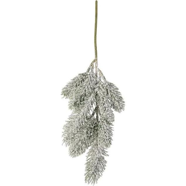 MICA Living, Weihnachtsdeko, Tannenzweig verschneit - aus Kunststoff - 37 cm