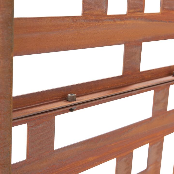 Produktbild Casa.Pro Trennwand Bernalda 180x90 cm Stahl Edelrost (180 x 90 x 40 cm)