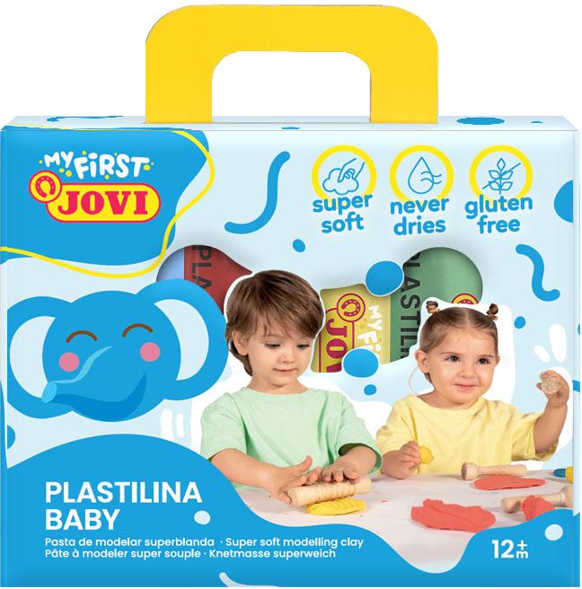 Jovi My First Plastilina Baby modelling clay, 4 x 38 g in carton, assorted colours