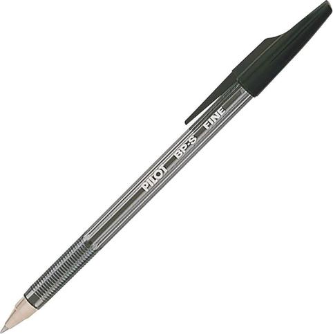 Actual product image Pilot BP-S, Clip, Stick ballpoint pen, Refillable, Black, 12 pc(s), Fine (Black, 12x)