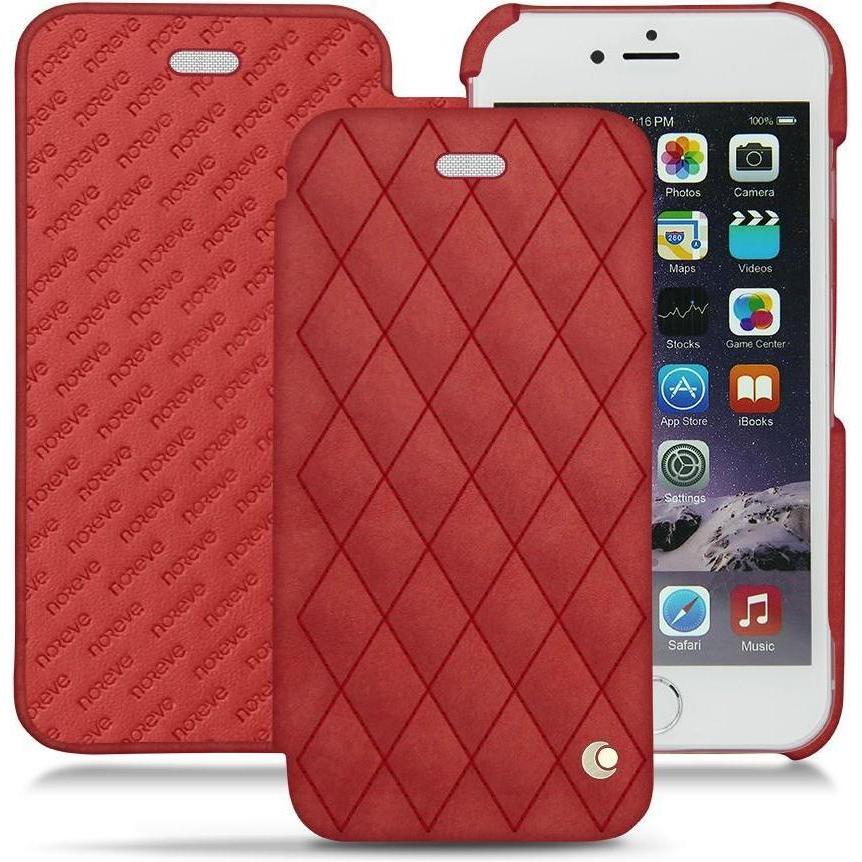 Noreve Lederschutzhülle horizontal (Apple iPhone 6s Plus), Smartphone Hülle, Rot
