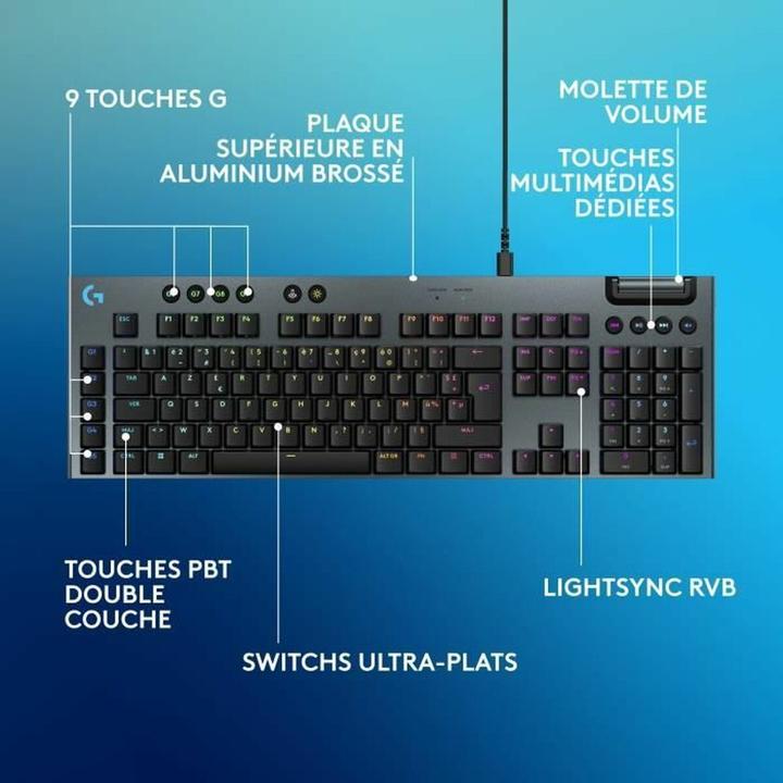 Image du produit Logitech G915 X WIRED G KB (FR, Filaire)