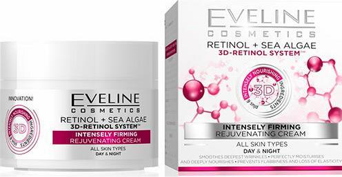 Actual product image Eveline 3D-Retinol A Highly Firming Cream Pre-Firming System For A Bathy Skin Type Day/Night 50Ml (50 ml, 24h cream)