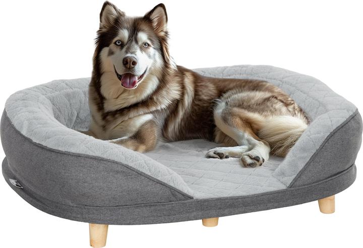 Actual product image PawHut Hundesofa Polyester, MDF Grau (Dog)