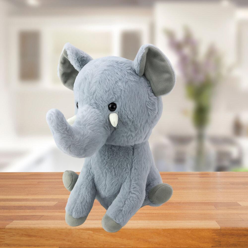 Lean Toys Plüsch Maskottchen Kuscheltier Grosser Elefant Grau 36cm (36 cm)