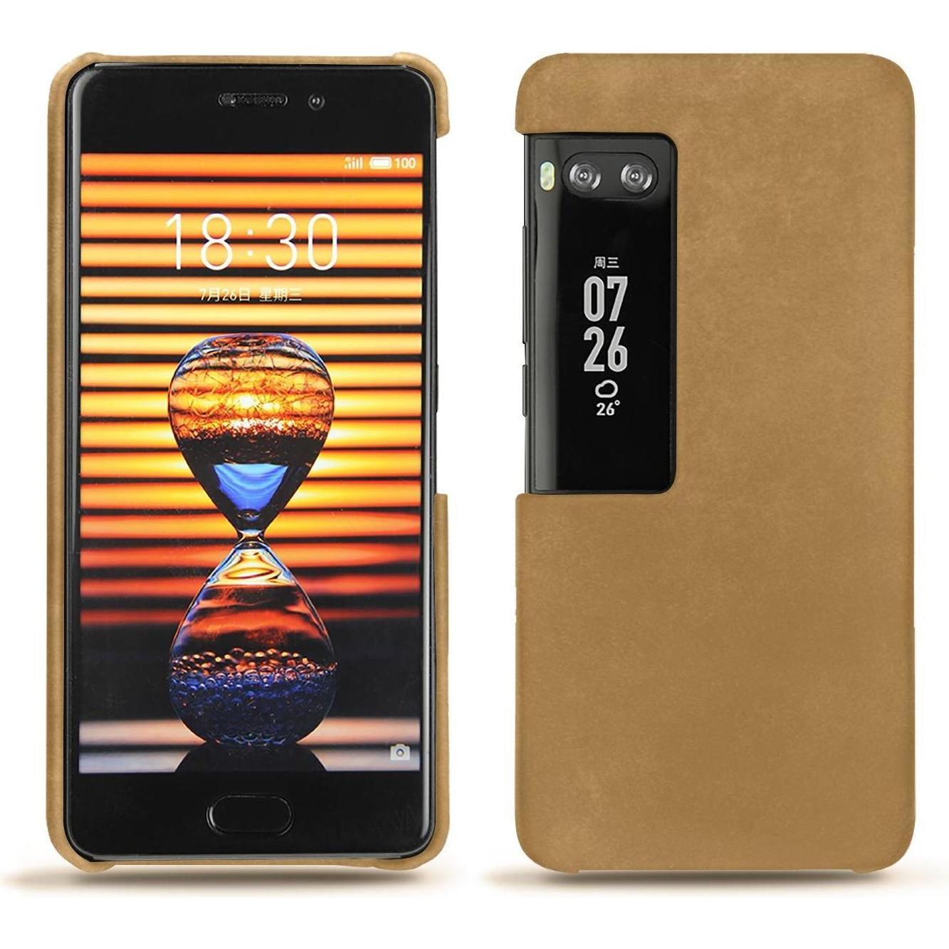 Noreve Lederschutzhülle (Meizu Pro 7), Smartphone Hülle, Braun