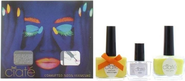 Ciaté London Ciate Corrupted Neon Manicure Megaphone Big Yellow Taxi Glitter Nail Polish Varnish Set (Neon gloss varnish set)