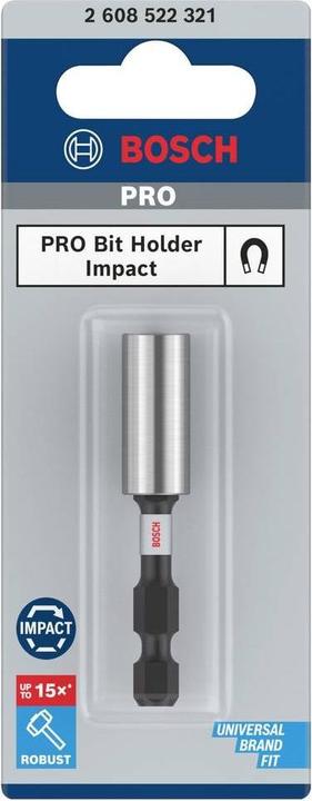 Actual product image Bosch Professional Zubehör PRO Standard Bit Holder Impact, 60 mm (1/4 inch)