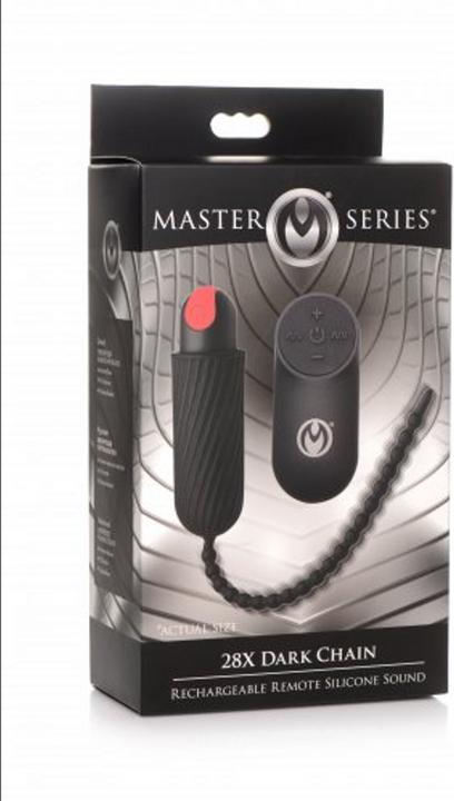 Actual product image Master Series 7X Dark Chain Rechargeable Remote Silicone Sound