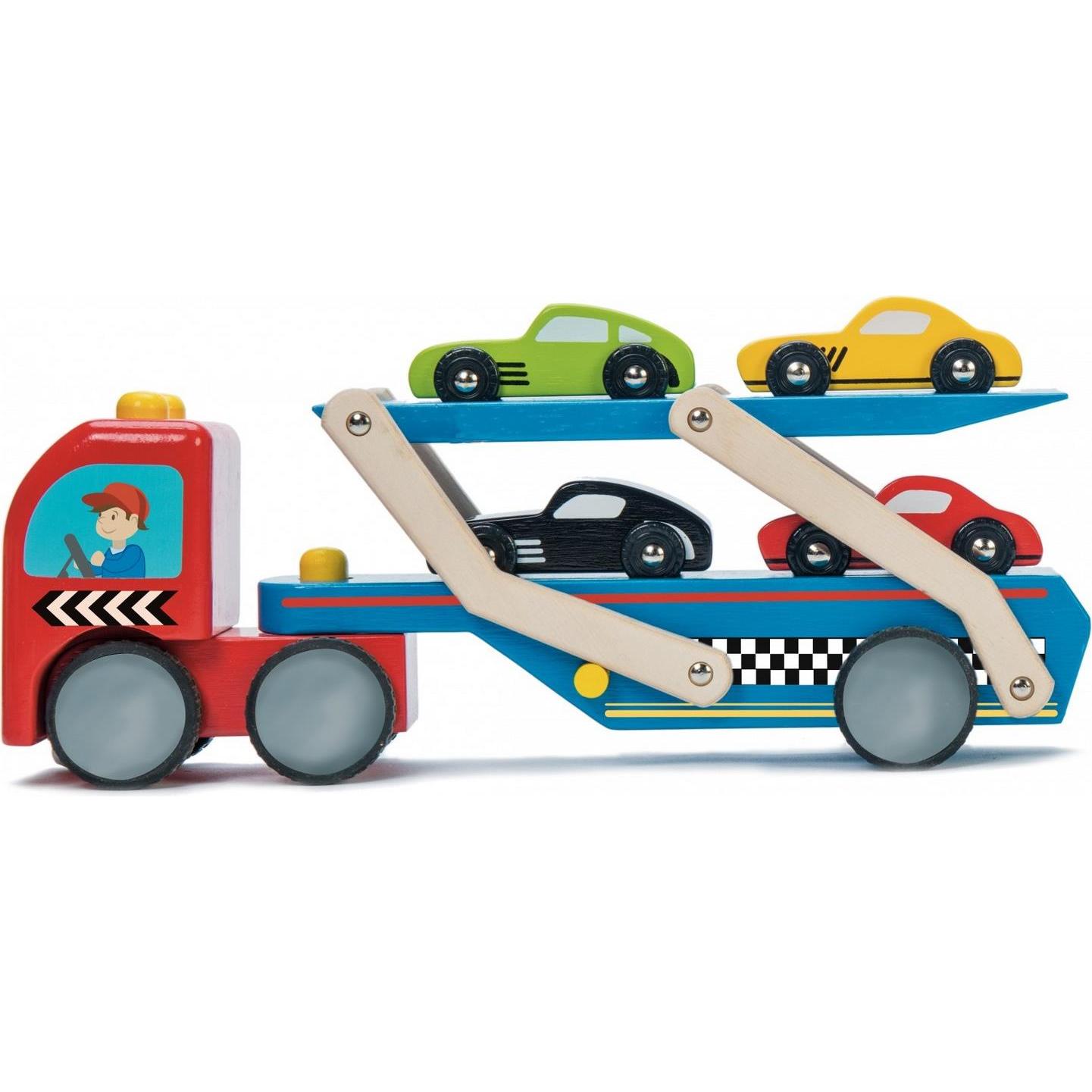 Thumbnail - Le Toy Van Rennwagentransporter Set
