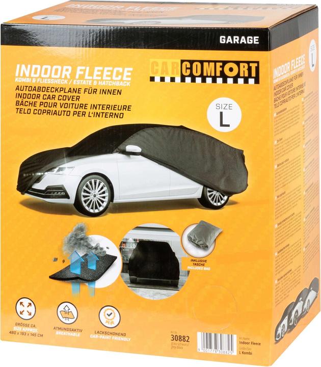 Produktbild CarComfort Autoplane Indoor Fleece, PKW-Abdeckplane Kombi Gröe L grau/schwarz