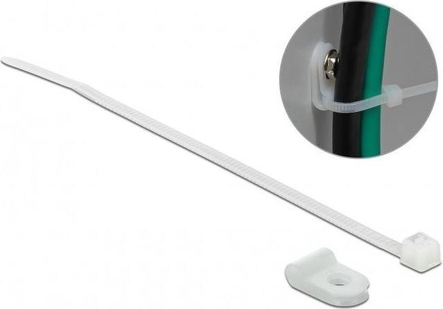 Produktbild Delock Kabelbinder-Kit - 10 cm - weiss (100 mm, 10 Stk.)