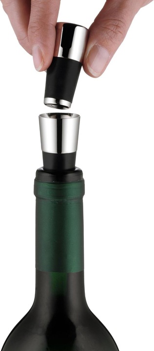 Produktbild WMF Weinausgiesser mit Flaschenverschluss für alle Weinflaschen Vino Edelstahl (Weinverschluss, Weinausgiesser)