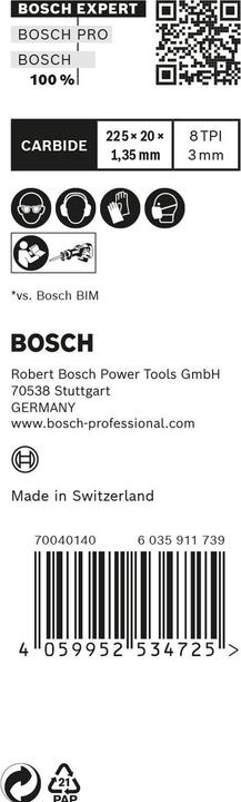 Produktbild Bosch Professional Zubehör EXPERT ‘Vehicle Rescue’ S 1157 CHM Säbelsägeblatt, 10 Stück