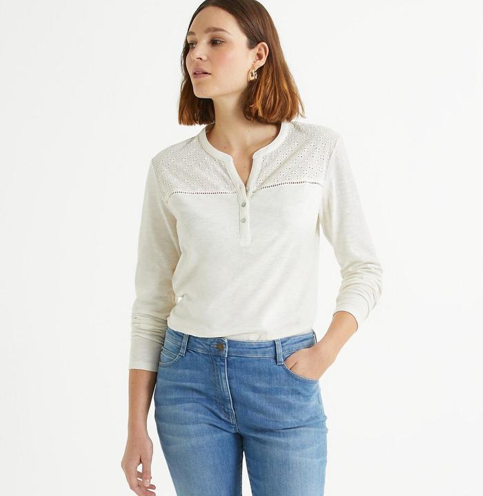Anne Weyburn Shirt with henley neckline (50)