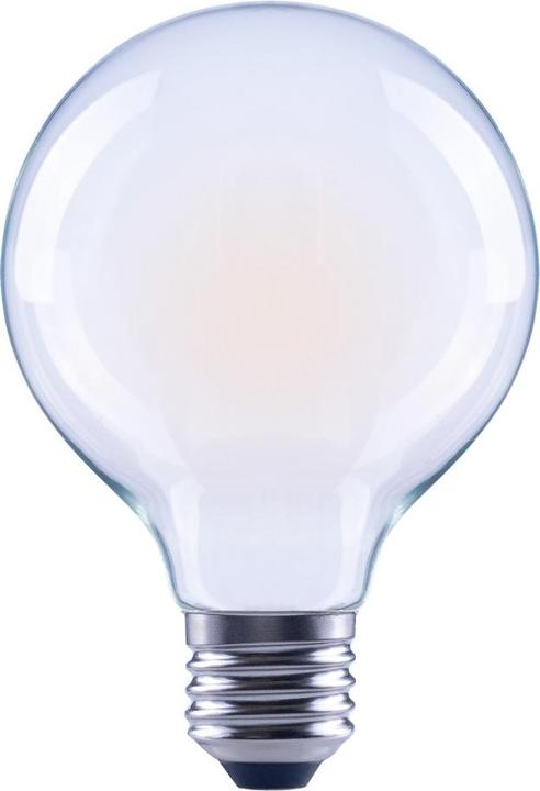 Actual product image Xavax LED filament, E27, 470lm replaces 40W, globe lamp G80, matt, warm white (E27, 470 lm, 1x)