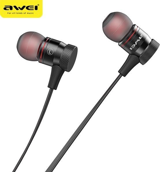 Produktbild Awei słuchawki sportowe Bluetooth A920BL czarny/black magnetyczne (ANC, 6 h, Kabellos)