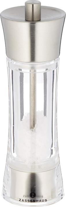 Zassenhaus Salt mill Aachen acrylic/stainless steel, 18 cm (Salt)