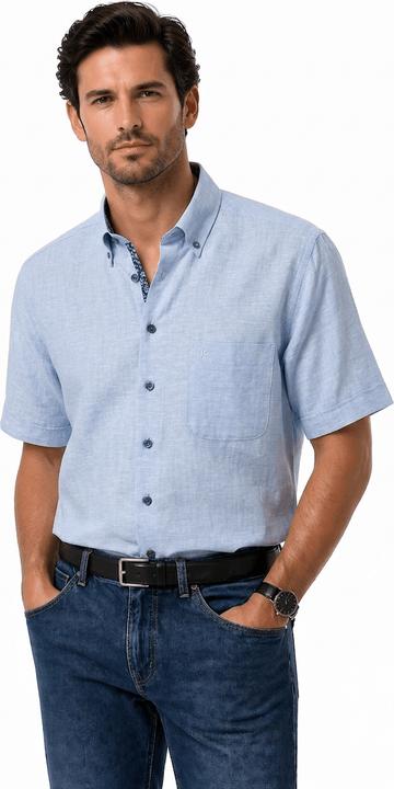 Produktbild Kauf "Bari Button Down Kurzarm regular fit mit Kontrast mit Leinen" (S)