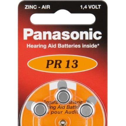 Thumbnail - Panasonic Hörgeräte Batterien PR13 (6 Stk., PR48, 310 mAh), Batterien + Akkus