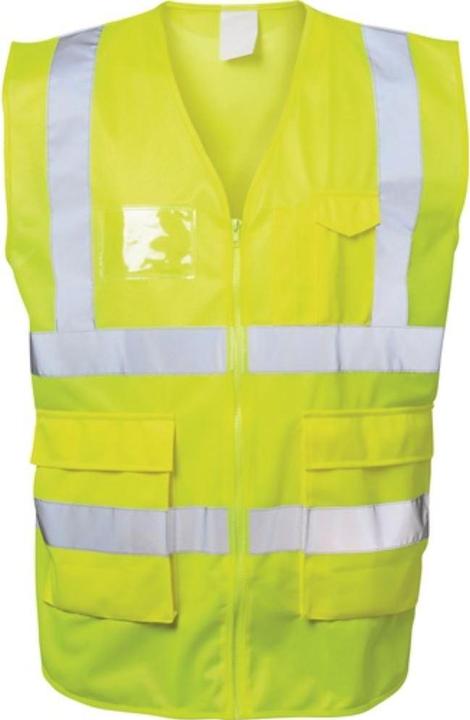 Safestyle High-visibility waistcoat ALBIN size XXXL yellow EN ISO 20471 Kl. EN ISO 13688