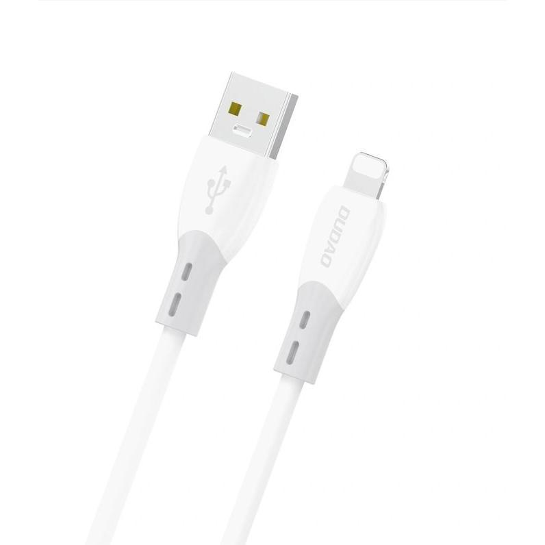 Dudao L25SL 30W USB-A - Lightning Kabel mit weichem Silikongeflecht 1m - Weiss (1 m, 30 W), Cavo USB