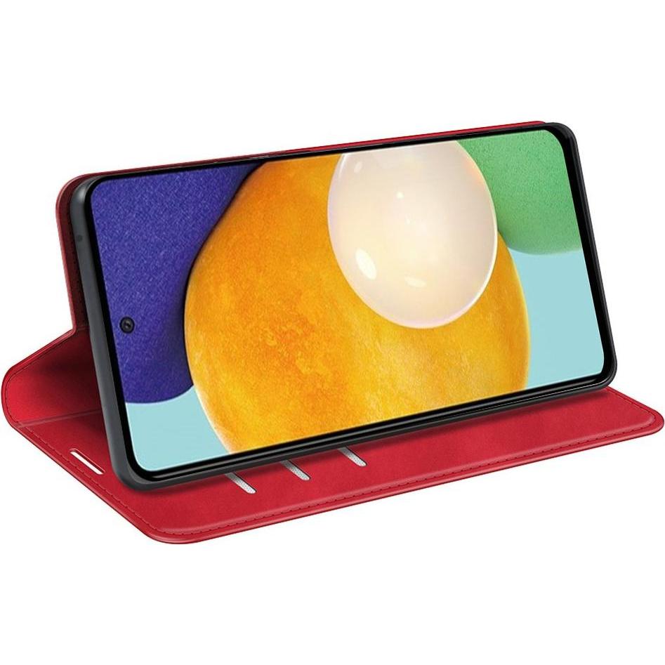 Thumbnail - Cover-Discount Galaxy A13 4G - Seidige Stand Flip Case Hülle rot (Samsung Galaxy A13), Smartphone Hülle, Rot