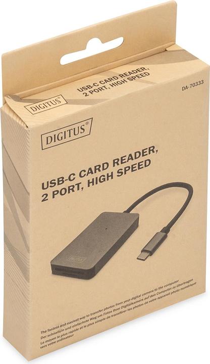 Produktbild Digitus USB-C Card Reader, 2 Port, High Speed (USB 2.0)