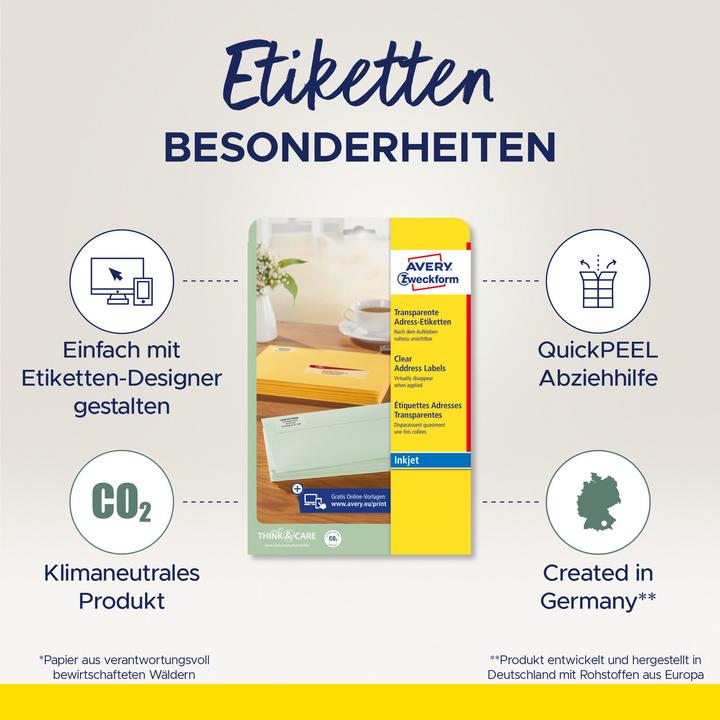 Produktbild Avery Adress-Etiketten