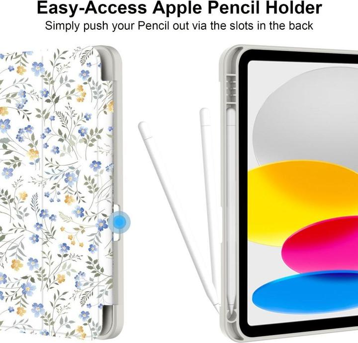 Produktbild Tech-Protect SC Pen Case for iPad 10.9 2022 (10th gen.) / 11 2025 (11th gen.) - Daisies with Leave (Apple iPad 2022 (10. Gen), Apple iPad 2025 (11. Gen))