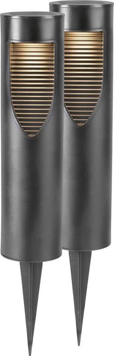 Produktbild Easymaxx Gartenlicht Solar Bodenleuchte 2er Set 1.2 V, Schwarz
